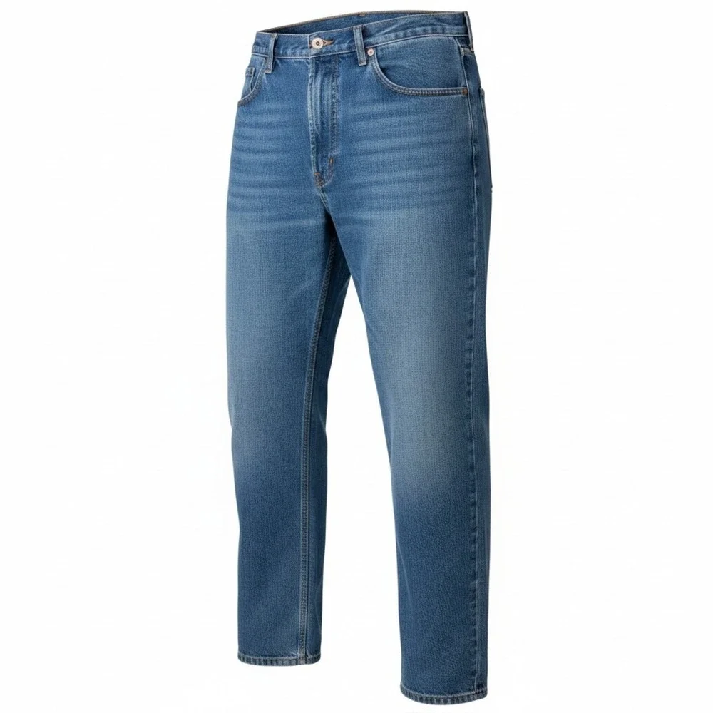 Carhartt Tapered Leg Jeans Mens 46x34 Blue B18 STW Straight Traditional Fit